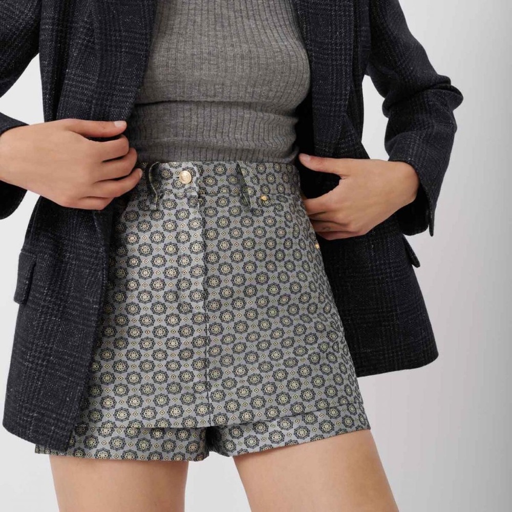 Maje Impery Jacquard Shorts - T38 / US Medium